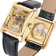 Load image into Gallery viewer, WINNER Transparent Golden Case Luxury Casual Design Mens Watches Top Brand Luxury Automatic Mechanical Skeleton FORSINING Watch