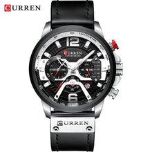 Load image into Gallery viewer, Top Brand Luxury Mens Watches Military Sports Army Fashion Leather Wristwatch Leather Quartz Watch erkek saat 8329