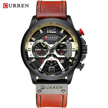 Load image into Gallery viewer, Top Brand Luxury Mens Watches Military Sports Army Fashion Leather Wristwatch Leather Quartz Watch erkek saat 8329