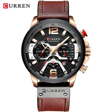 Load image into Gallery viewer, Top Brand Luxury Mens Watches Military Sports Army Fashion Leather Wristwatch Leather Quartz Watch erkek saat 8329